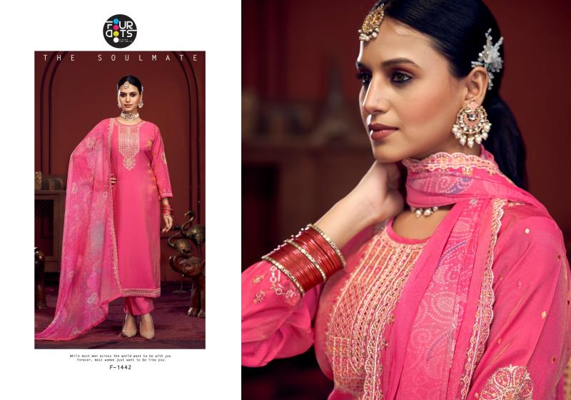  Four Dots Aahna Designer Dress Material Collection in India