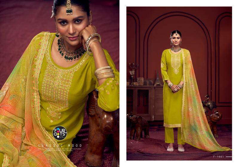  Four Dots Aahna Designer Dress Material Collection in India
