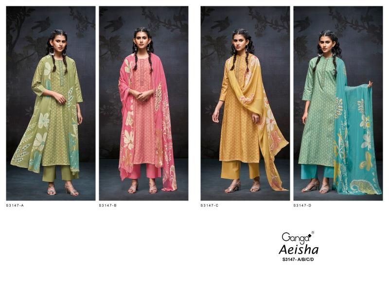 Ganga Aeisha Cotton Printed Fancy Salwar Suits Collection wholesale manufacturers in Surat