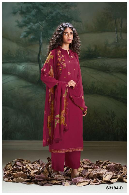 Ganga Aida Cotton Silk Satin Fancy Salwar Suit manufacturers of salwar suits in Surat