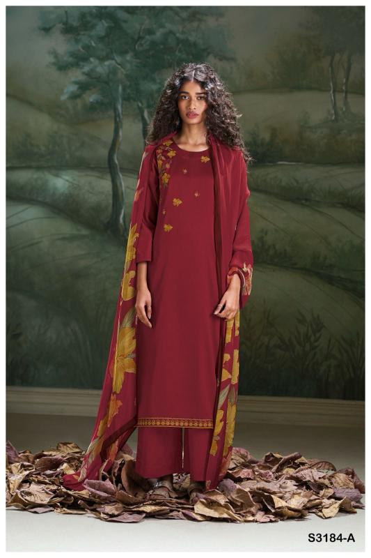 Ganga Aida Cotton Silk Satin Fancy Salwar Suit manufacturers of salwar suits in Surat