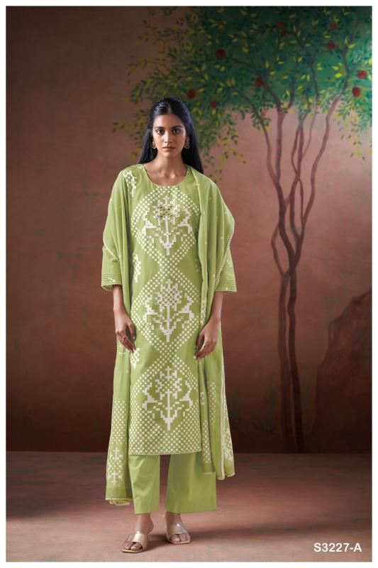 Ganga Belen Cotton Printed Embroidered Salwar Suit manufacturers of wholesale salwar suits in Surat