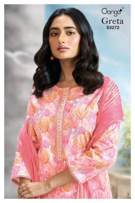 Ganga Greta 3272 Catalog cotton printed salwar kameez designs