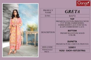 Ganga Greta 3272 Catalog cotton printed salwar kameez designs