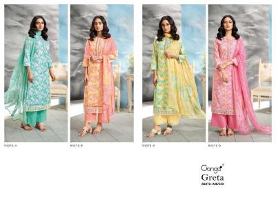 Ganga Greta 3272 Catalog cotton printed salwar kameez designs