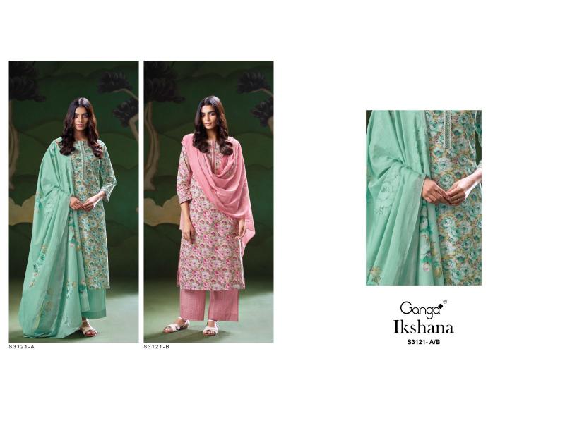 Ganga Ikshana Cotton Embroidered Designer Salwar Suits Collection in Surat