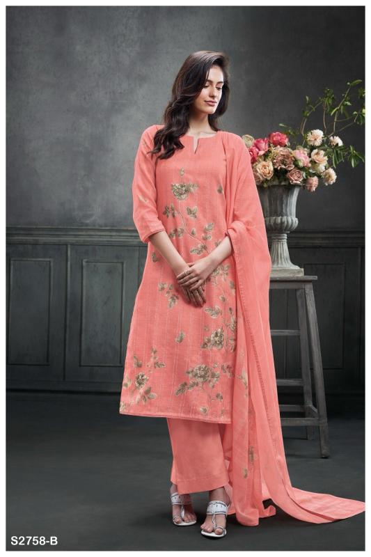 Ganga Jean Cotton Linen Printed Salwar Suits Collection in Surat