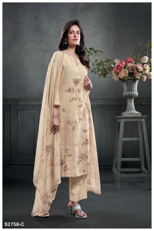 Ganga Jean Cotton Linen Printed Salwar Suits Collection in Surat