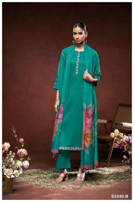 Ganga Niah Cotton Silk Solid Printed Salwar Suits Wholesale Salwar Suits in Surat