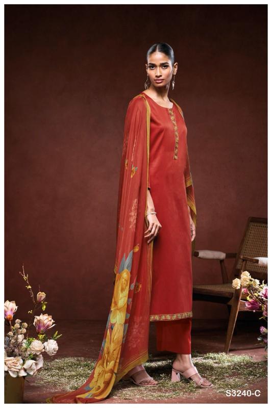 Ganga Niah Cotton Silk Solid Printed Salwar Suits Wholesale Salwar Suits in Surat