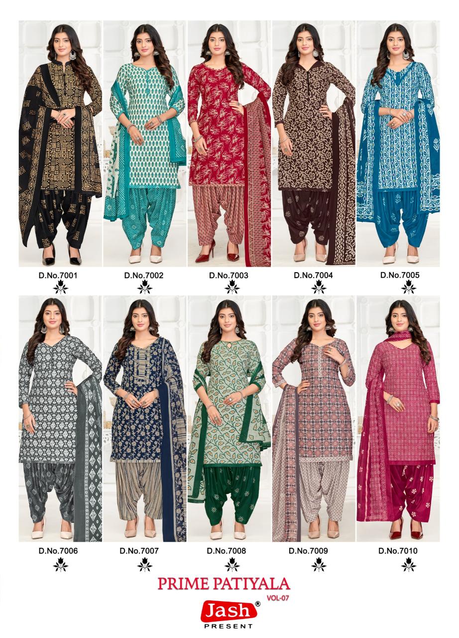 Jash Prime Patiyala Vol 7 Cotton Dress Material Collection in India