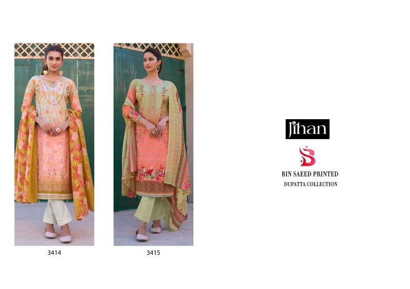 Jihan Bin Saeed Printed Embroidered Dress Material Collection in Surat