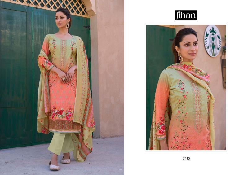 Jihan Bin Saeed Printed Embroidered Dress Material Collection in Surat