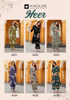 Kadlee Heer catalog co ord set wholesale in mumbai