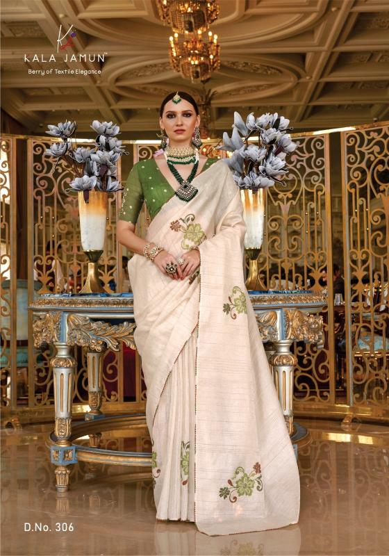 Kala Jamun Lofa Tusser With Hand Touched Work Saree Collection in wholesalers in Surat