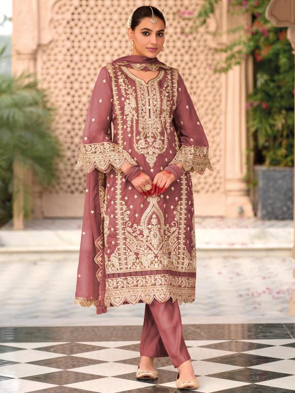 Kapda Wholesale Indo Era 2550 Designer Festive Wear Organza Suits manufacturers of Salwar Suits in India
