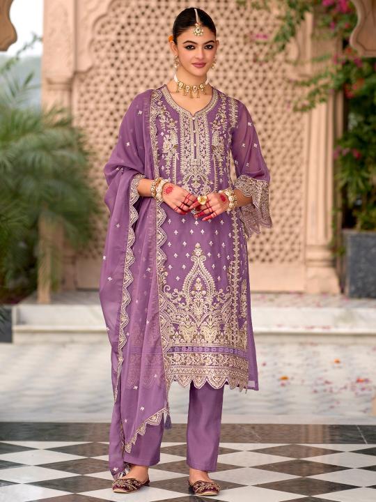Kapda Wholesale Indo Era 2550 Designer Festive Wear Organza Suits manufacturers of Salwar Suits in India