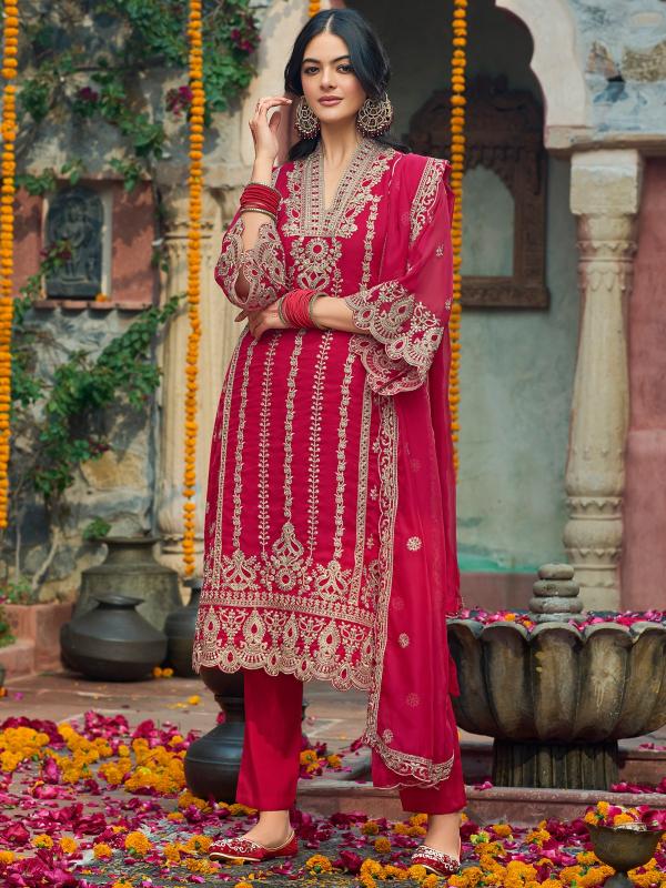 Kapda Wholesale Indo Era 2550 Designer Festive Wear Organza Suits manufacturers of Salwar Suits in India