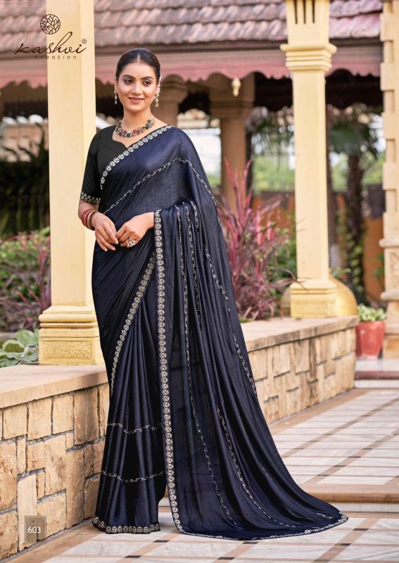 Kapda Wholesale Kashvi Platinum Vol 6 Soft Silk With Swarovski Work Fancy Saree wholesale manufactures in Surat