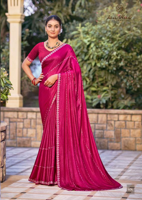 Kapda Wholesale Kashvi Platinum Vol 6 Soft Silk With Swarovski Work Fancy Saree wholesale manufactures in Surat
