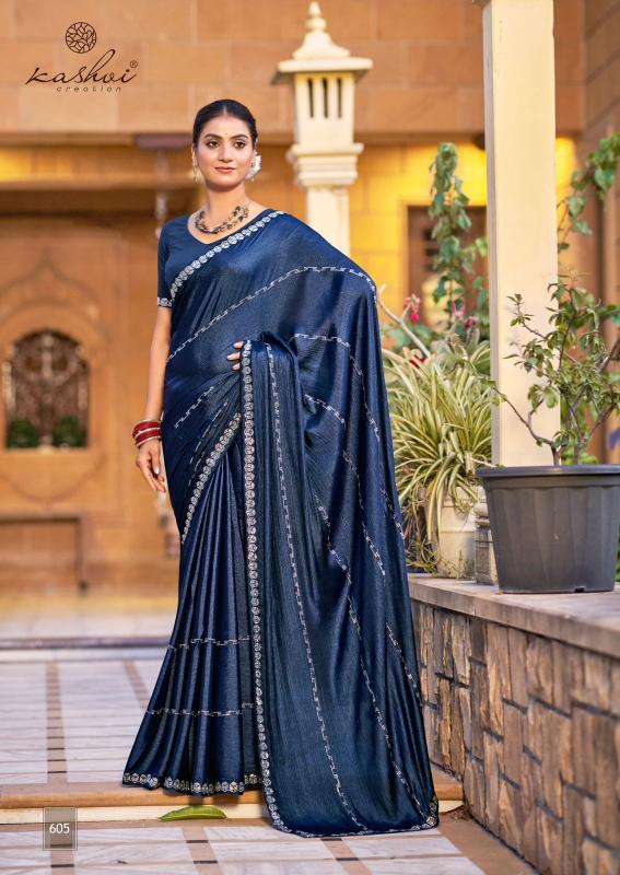 Kapda Wholesale Kashvi Platinum Vol 6 Soft Silk With Swarovski Work Fancy Saree wholesale manufactures in Surat