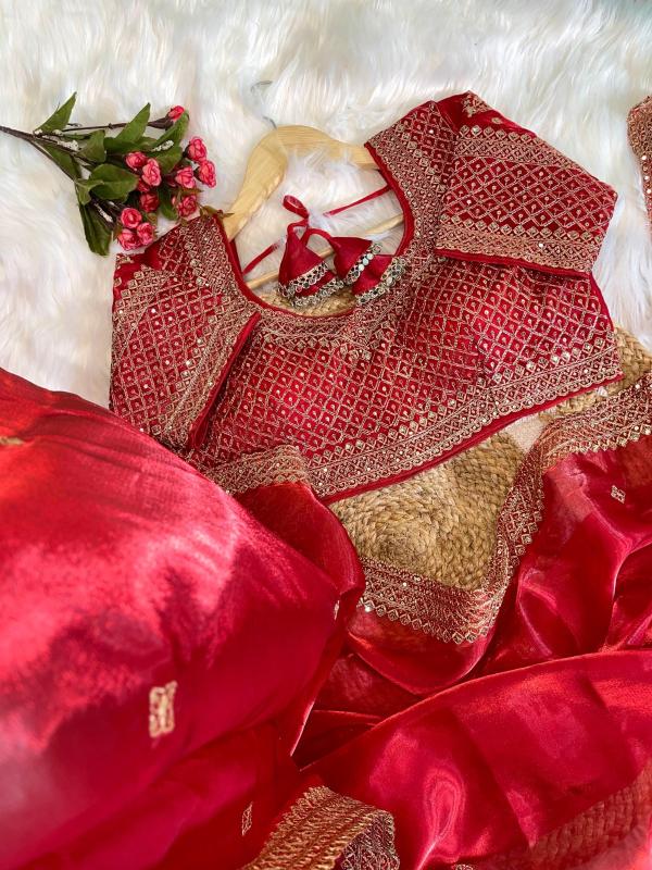 Kapda Wholesale Kc 133 Designer Wedding Wear Jimmy Choo Silk Saree Collection in Surat