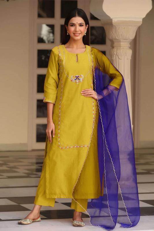 Kapda Wholesale Roman Silk Kurta Set 1 Readymade Fancy Collection Wholesalers of Kurti in Surat