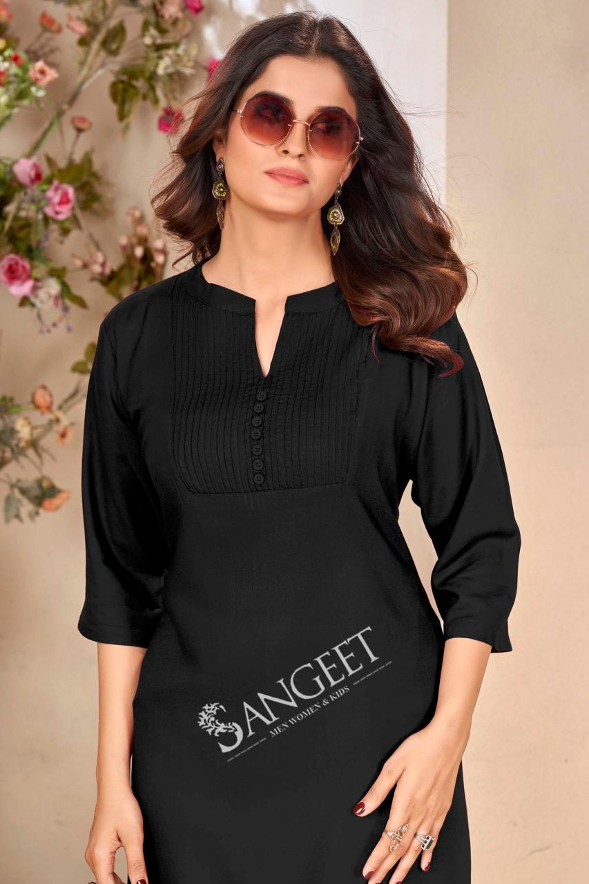 Kapda Wholesale Sangeet Pintex Color 1 Rayon Short Kurti Collection in Surat