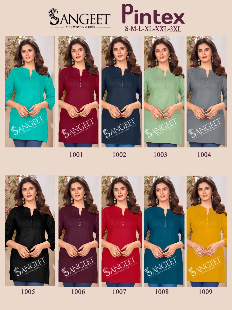 Kapda Wholesale Sangeet Pintex Color 1 Rayon Short Kurti Collection in Surat