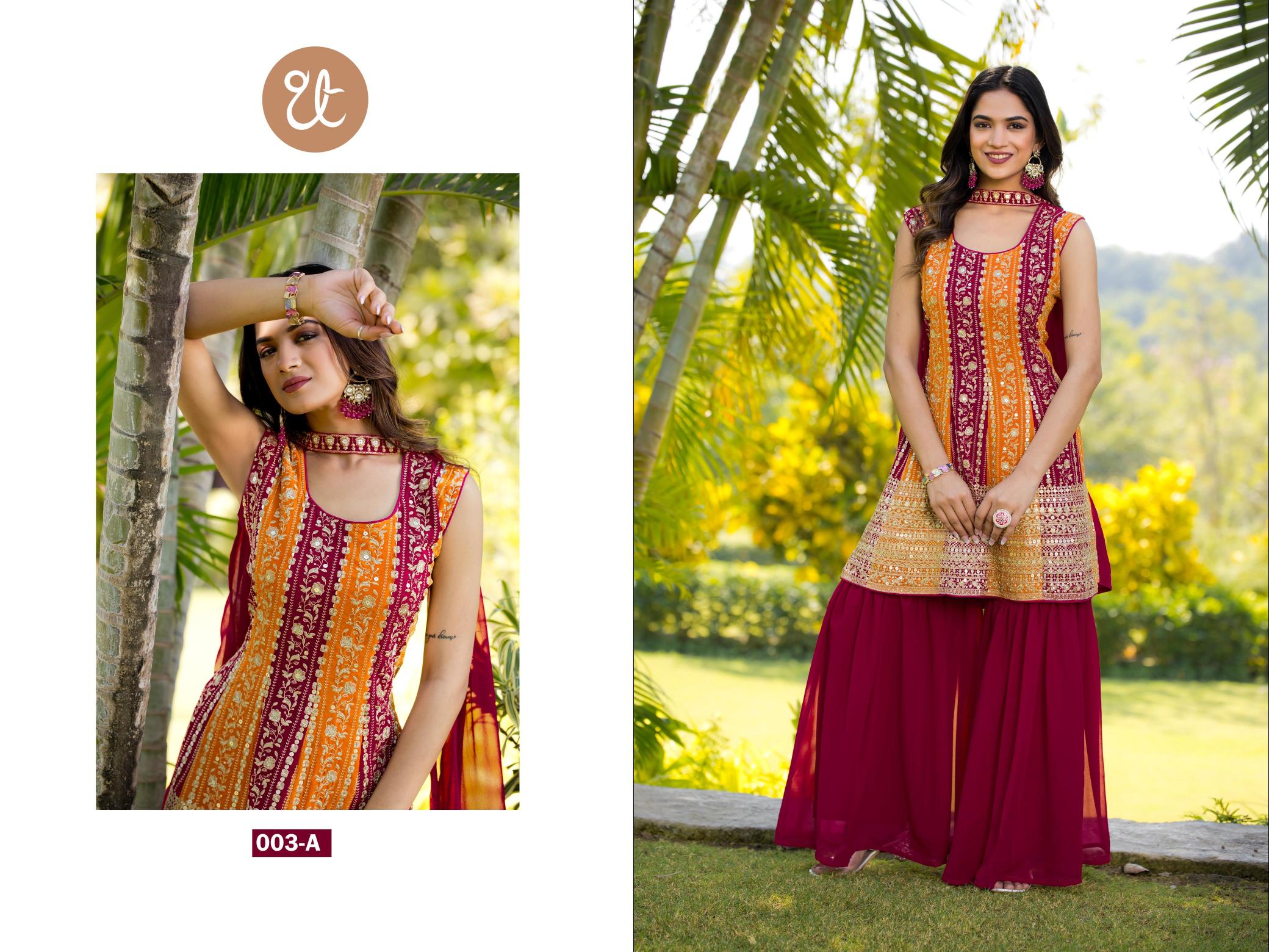 Kapda Wholesale Th 003 A And B Blooming Georgette Salwar Kameez Collection In India