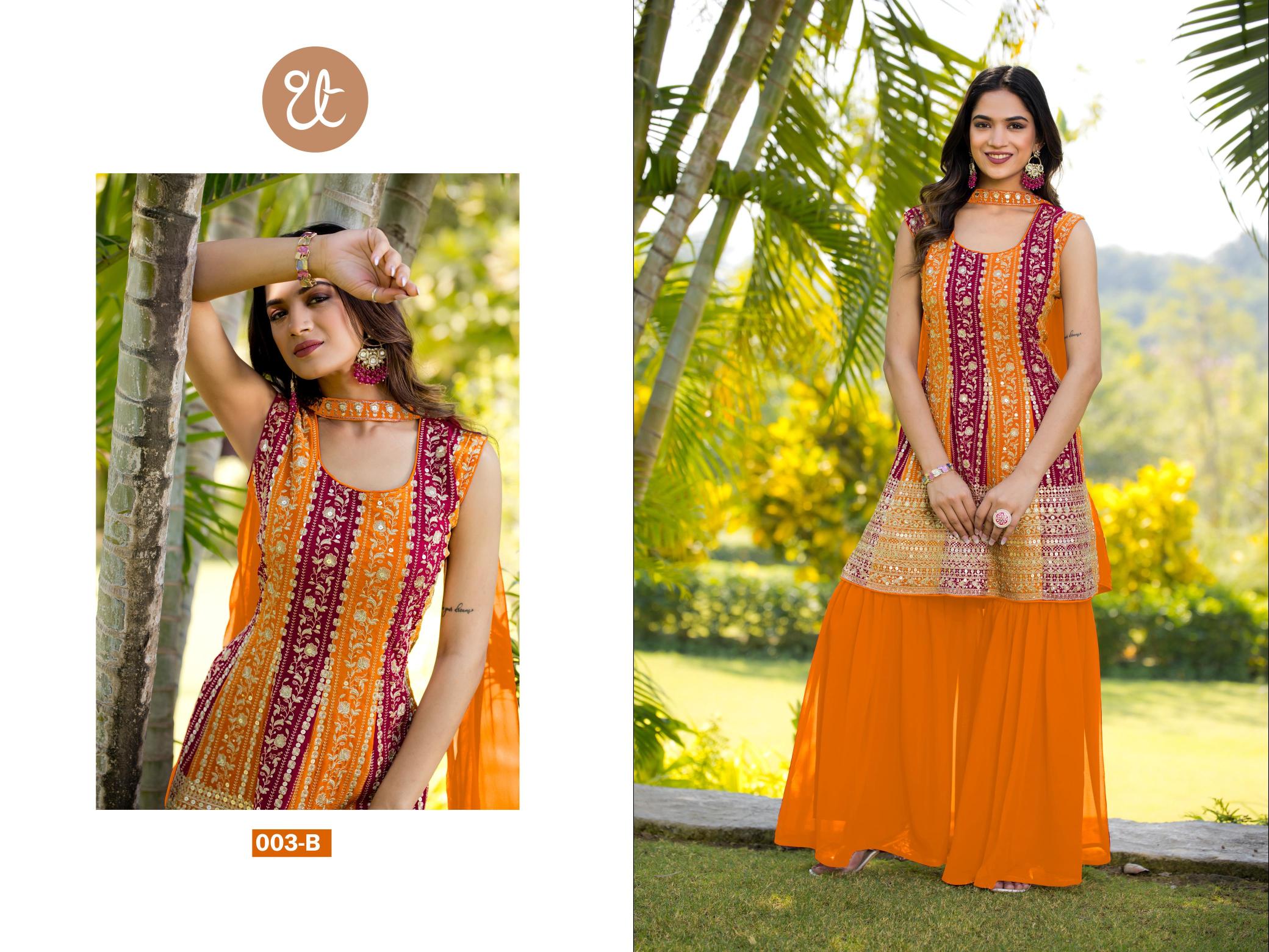 Kapda Wholesale Th 003 A And B Blooming Georgette Salwar Kameez Collection In India