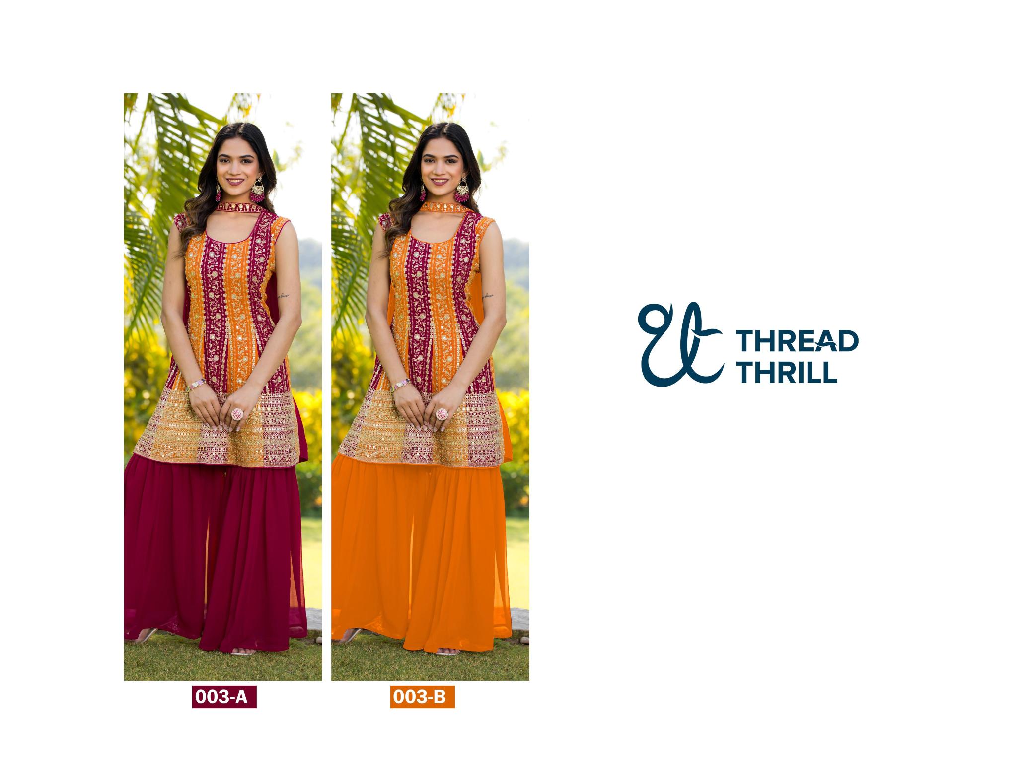 Kapda Wholesale Th 003 A And B Blooming Georgette Salwar Kameez Collection In India