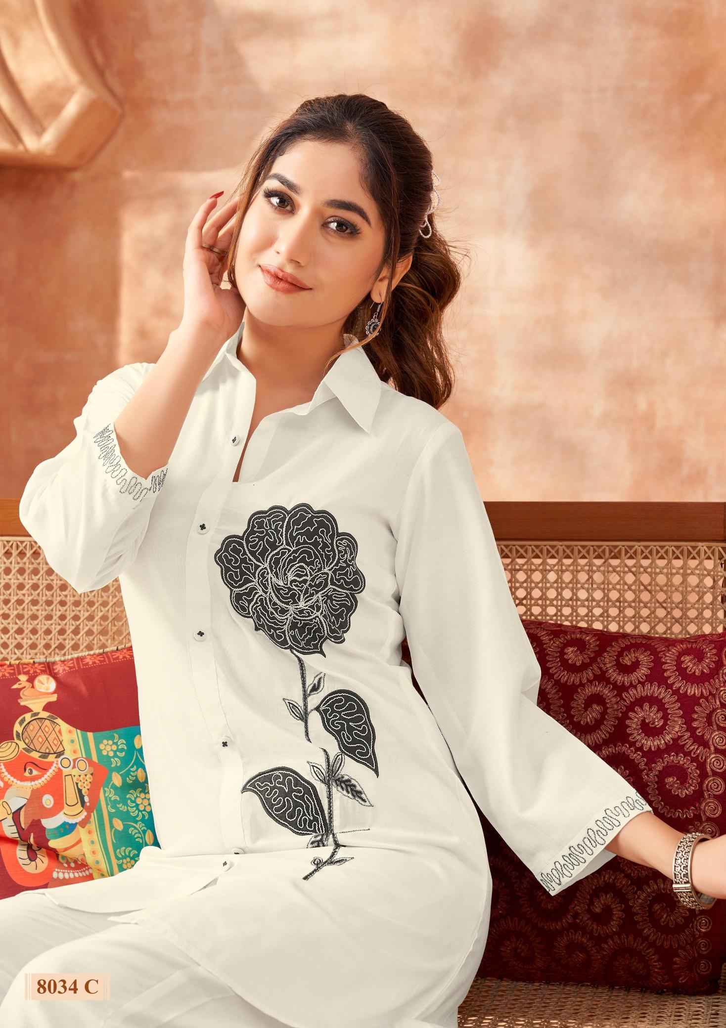 KAPDAWHOLESALE LAUNCHES FOUR ROSES COORD SET MANUFACTURERS IN AHMEDABAD
