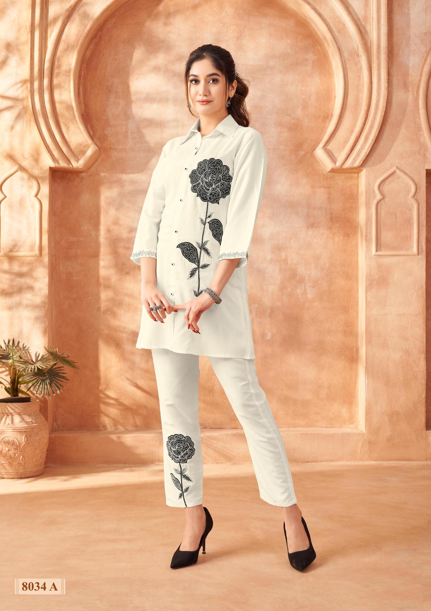 KAPDAWHOLESALE LAUNCHES FOUR ROSES COORD SET MANUFACTURERS IN AHMEDABAD