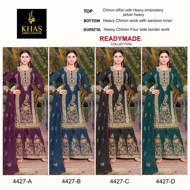Khas 4427 Embroidered Ready Made Pakistani Suits Collection Salwar Kameez wholesale Surat