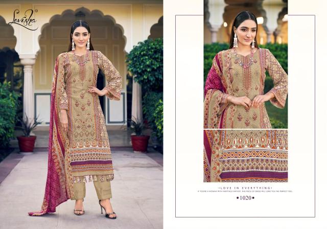 Levisha Madhubala Lawn Cotton Printed Dress Material Collection in India