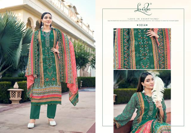 Levisha Madhubala Lawn Cotton Printed Dress Material Collection in India