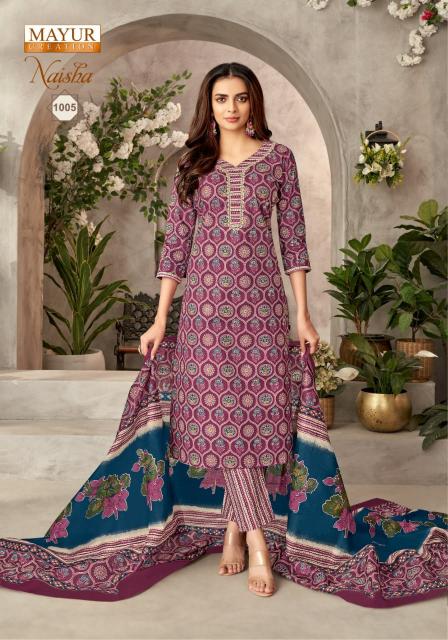 Mayur Naisha Vol 1 Cotton Printed Dress Material Collection wholesale manufacturers in Surat