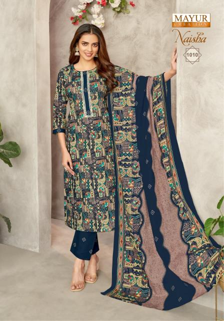 Mayur Naisha Vol 1 Cotton Printed Dress Material Collection wholesale manufacturers in Surat