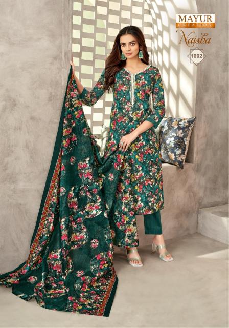 Mayur Naisha Vol 1 Cotton Printed Dress Material Collection wholesale manufacturers in Surat