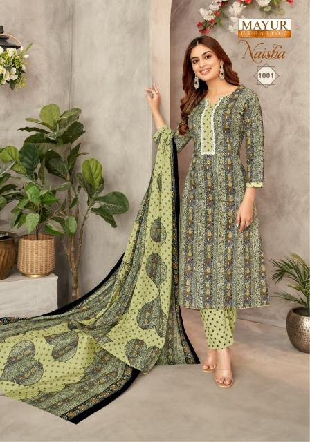 Mayur Naisha Vol 1 Cotton Printed Dress Material Collection wholesale manufacturers in Surat