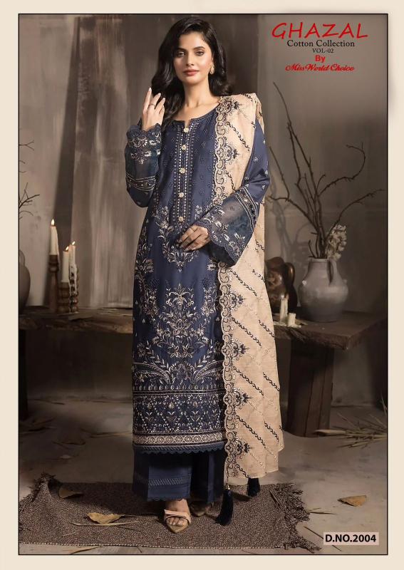 Miss World Choice Ghazal Vol 2 Cotton Dress Material Collection dress material wholesale India
