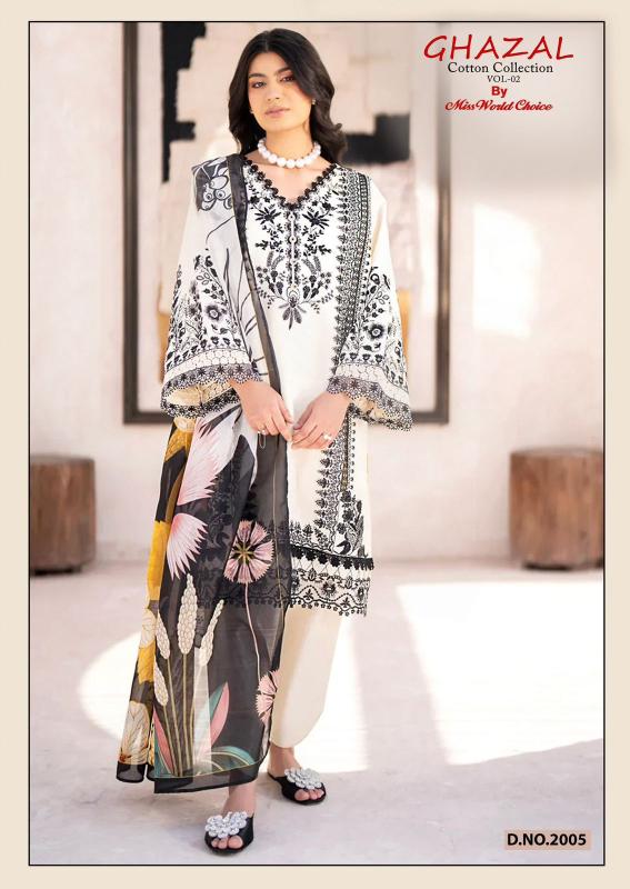 Miss World Choice Ghazal Vol 2 Cotton Dress Material Collection dress material wholesale India