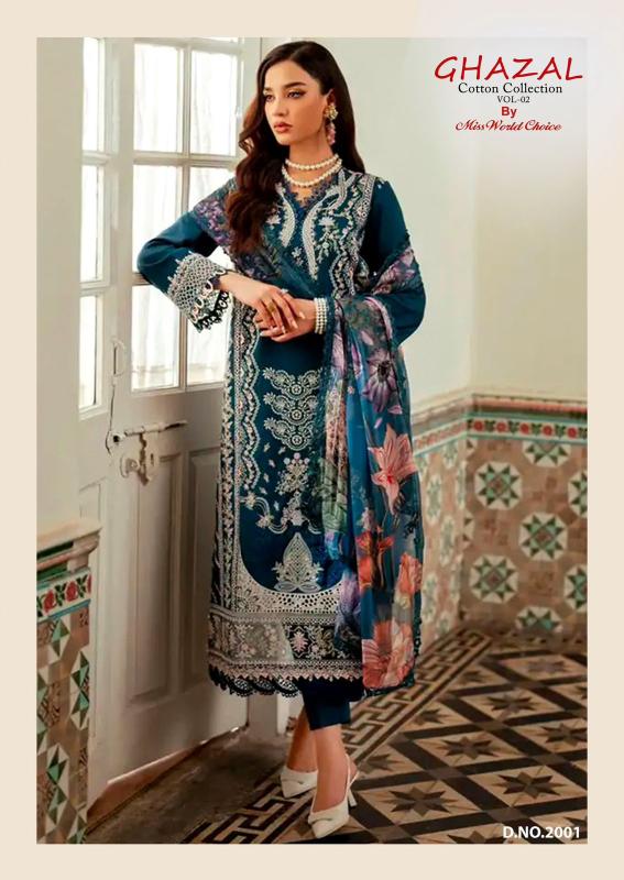 Miss World Choice Ghazal Vol 2 Cotton Dress Material Collection dress material wholesale India