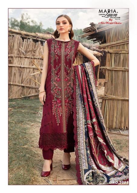 Miss World Choice Maria Lawn Vol 2 Dress Material Collection manufacturers of Dress material Surat