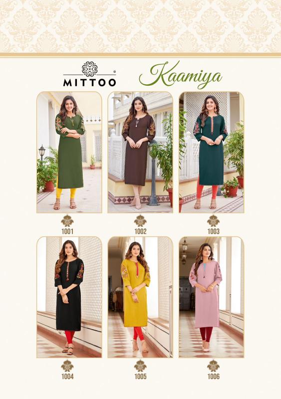 MITTOO LAUNCHES KAAMIYA RAYON KURTI MANUFACTURERS NEAR ME