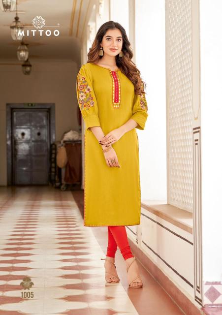 MITTOO LAUNCHES KAAMIYA RAYON KURTI MANUFACTURERS NEAR ME