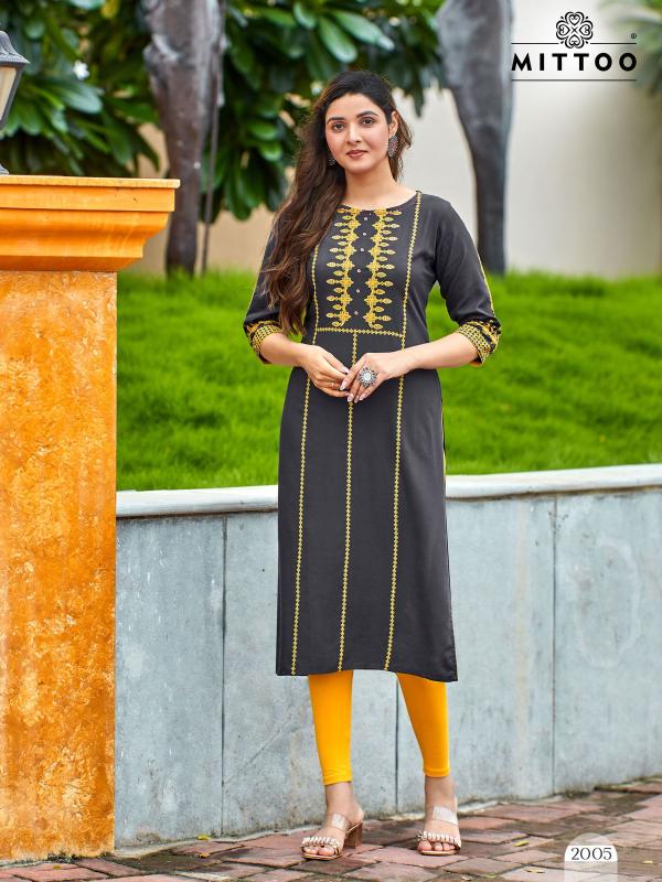 Mittoo Saayra Rayon Printed Casual Wear Kurti wholesalers of Kurti in Surat