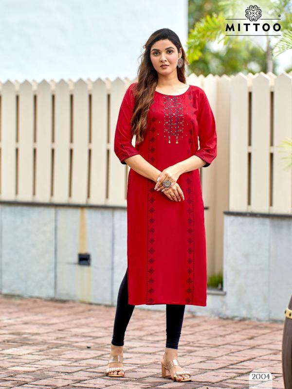 Mittoo Saayra Rayon Printed Casual Wear Kurti wholesalers of Kurti in Surat