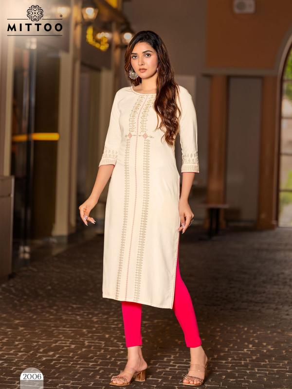 Mittoo Saayra Rayon Printed Casual Wear Kurti wholesalers of Kurti in Surat